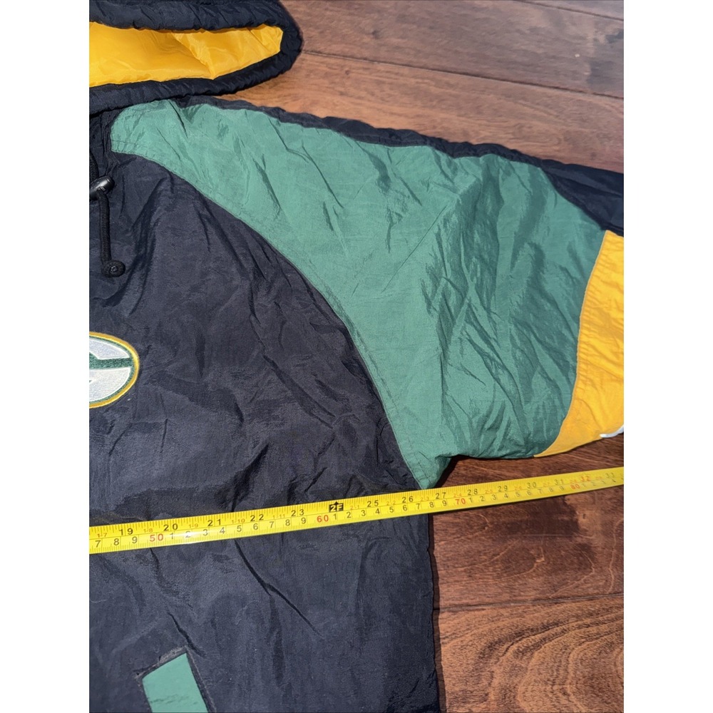 Vintage 90's NFL Green‎ Bay Packers Pullover Starter Jacket, Men's Size XL - Picture 11 of 13